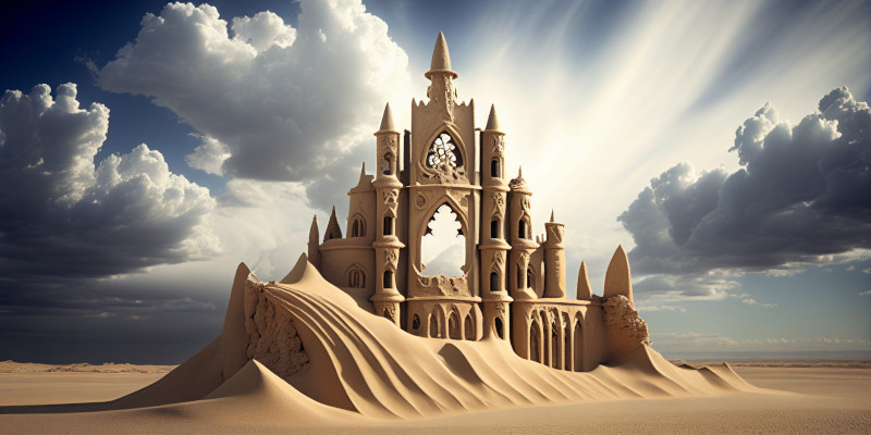 A castle made of sand