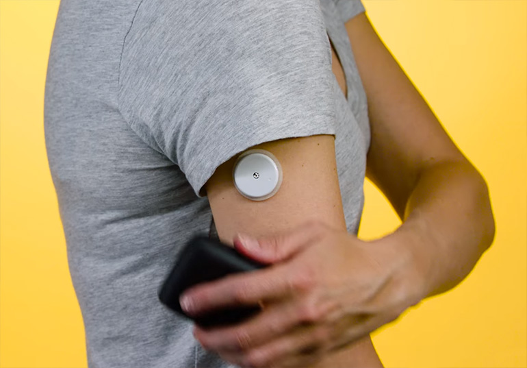 FreeStyle Libre 2 sensor in an arm